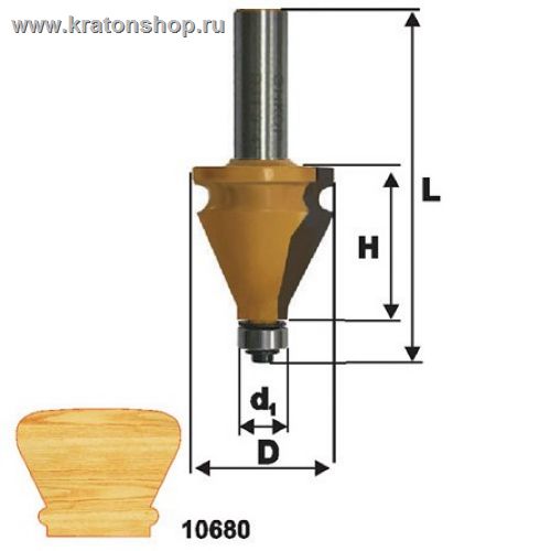Фреза кром фигурная ф35х38мм хв 12мм