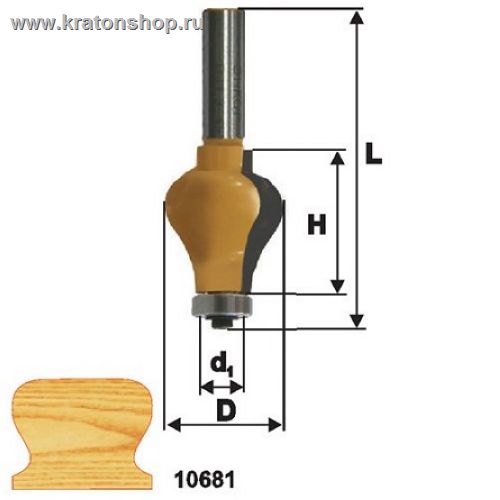 Фреза кром фигурная ф32х38мм хв 12мм