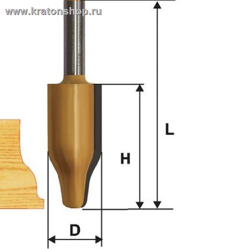 Фреза фигирейная вертикальная ф25,4х41,3мм хв 12мм