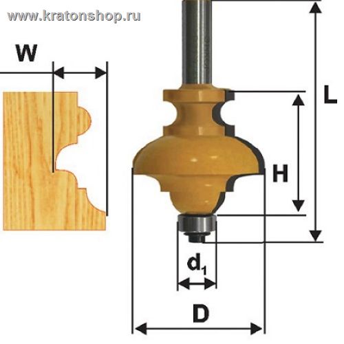 Фреза кромочная фигурная мультипрофиль хв 12мм