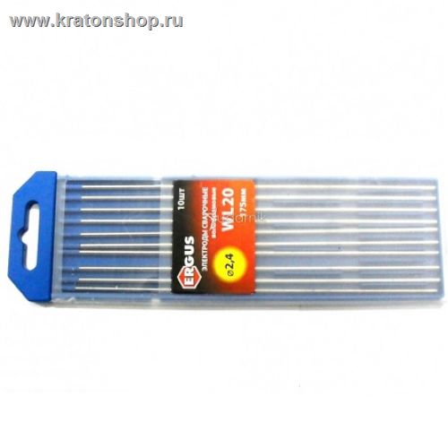 Электроды сварочные QUATTRO ELEMENTI (Ergus) вольфрамовые, 2,4 мм, длина 175 мм, тип WL 20, 10 шт