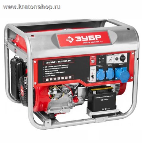 Генератор бензиновый Зубр ЗЭСБ-6200-ЭА, с блоком автоматического ввода резерва (ATS)