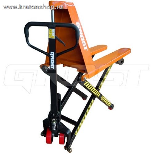 Тележка гидравлическая с ножничным подъемом GROST GT 10-HL80