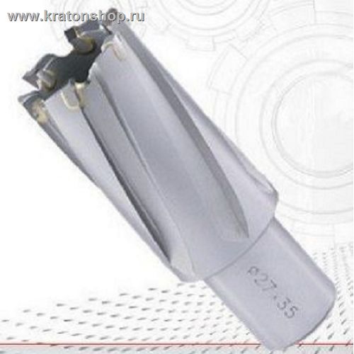 Кольцевая фреза (полое корончатое сверло), ТСТ-твердосплав, длиной 55 мм и O 35 мм.