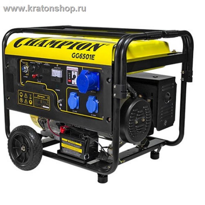 Генератор бензиновый Champion GG6501E+ATS с блоком автозапуска - фото