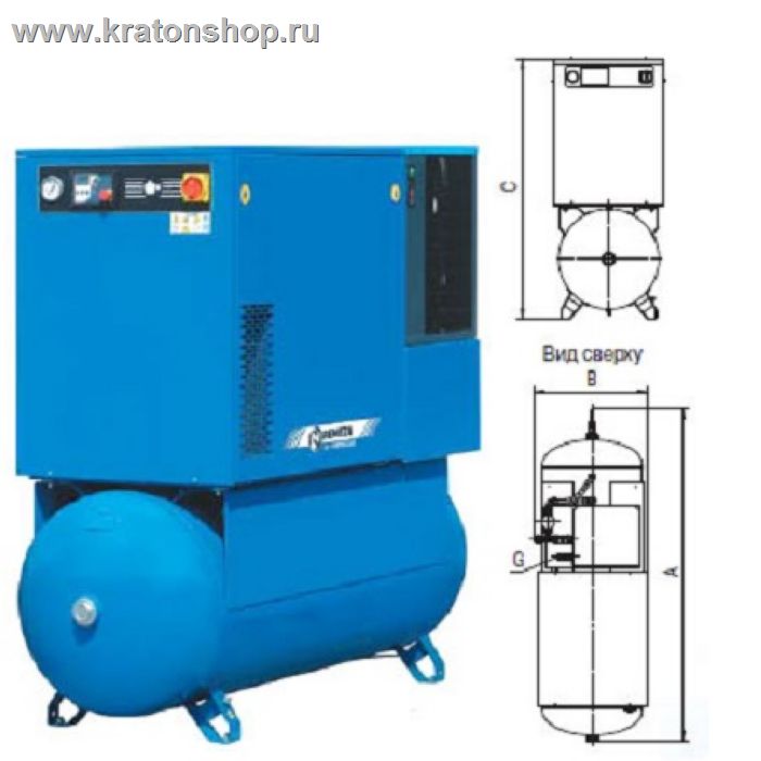 Компрессор винтовой Remeza ВК10E-8-500Д