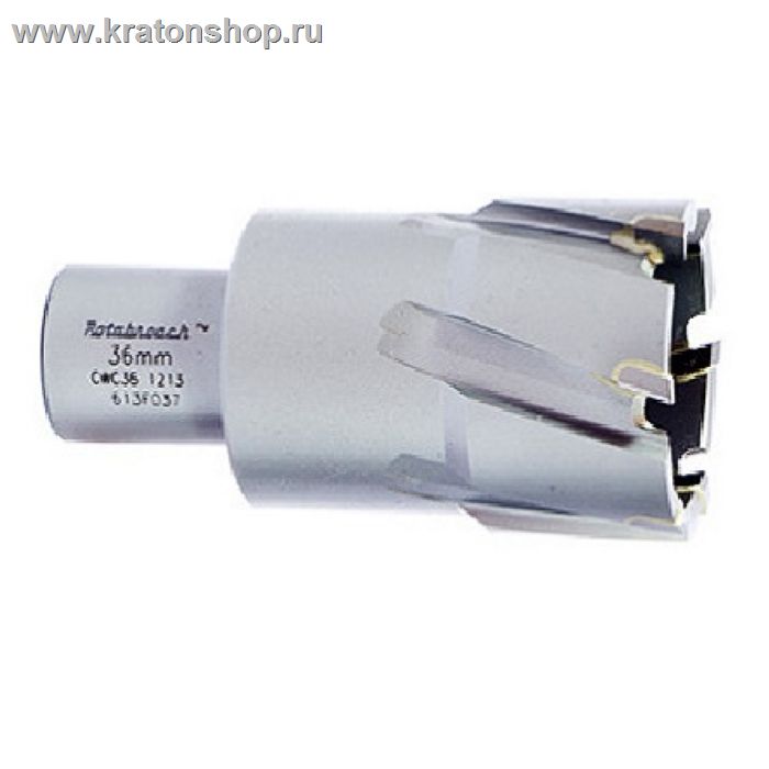 Сверло кольцевое с напаянными твердосплавными пластинами (ТСТ-твердосплав) О  20, длинной 75 "Rotabroach" CWCT 20