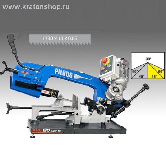 Станок ленточнопильный ручной Pilous ARG 130 super TK
