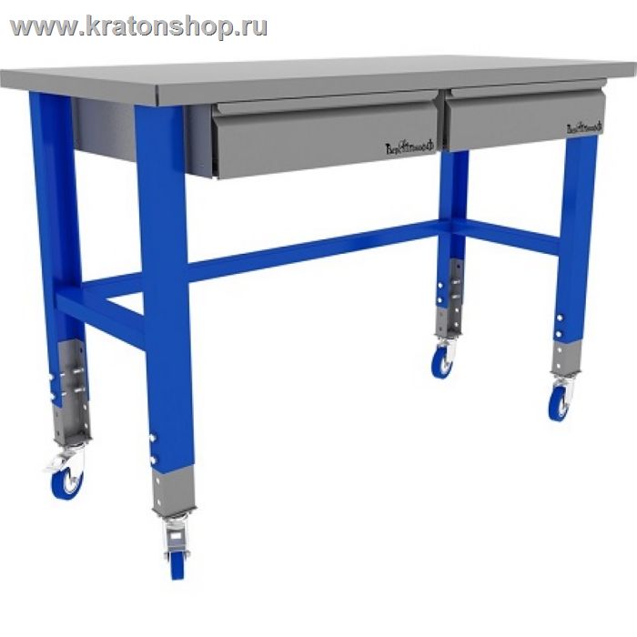 Стол металлический промышленный  1500 мм. PROFF на колесах