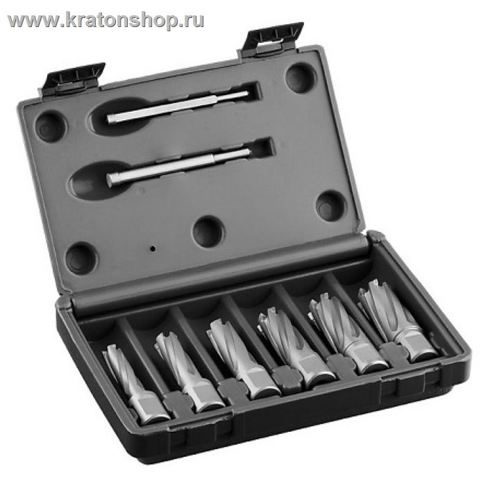 Набор из 6 кольцевых фрез ТСТ и двух центровочных штифтов