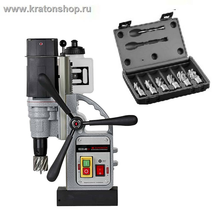 Магнитный сверлильный станок EUROBOOR ECO.40S+ с набором фрез