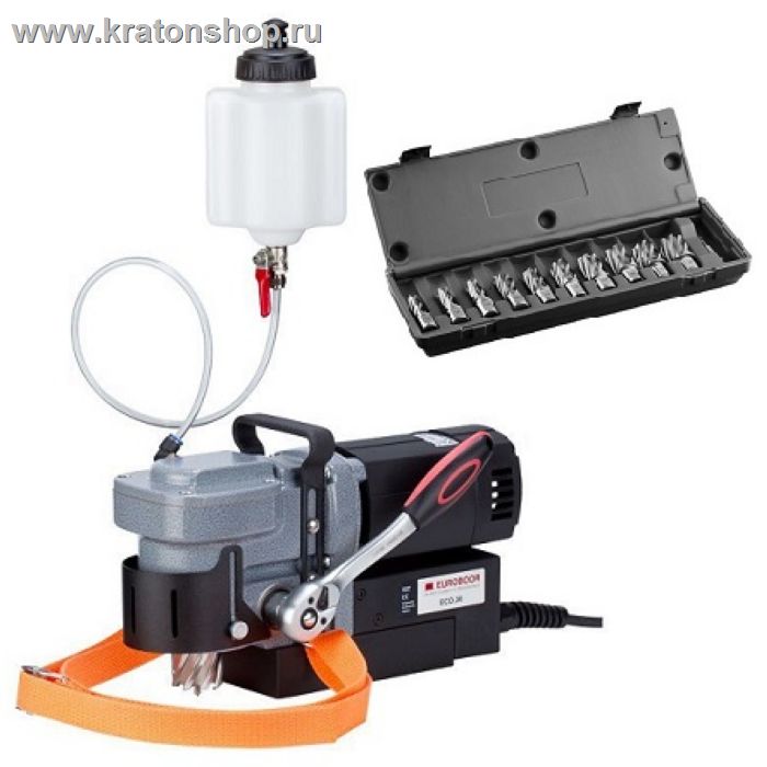 Магнитный сверлильный станок EUROBOOR ECO.36 с набором фрез