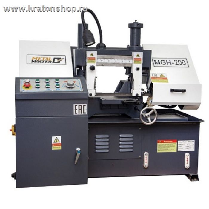 Двухколонный полуавтоматический ленточнопильный станок Metal Master MGH-200 - фото