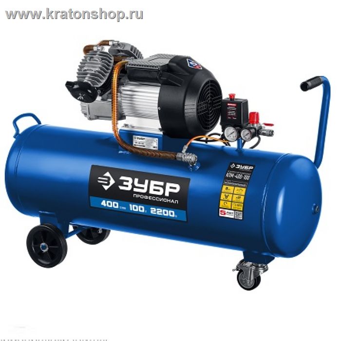 Компрессор с прямой передачей Зубр КПМ-400-100