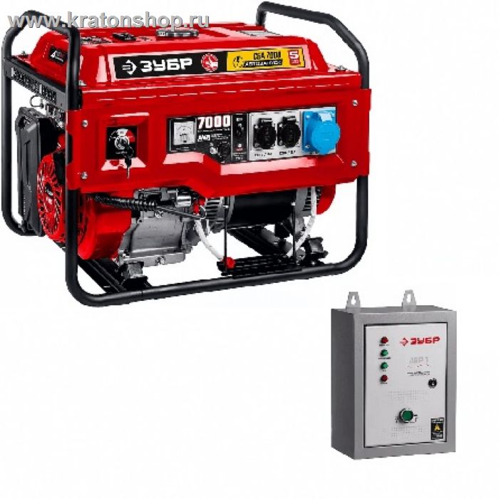 Генератор бензиновый ЗУБР "Мастер" СБА-7000, с блоком автоматического ввода резерва (ATS)