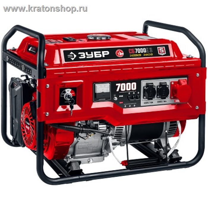 Генератор бензиновый Зубр СБ-7000Е-3 серия «МАСТЕР»