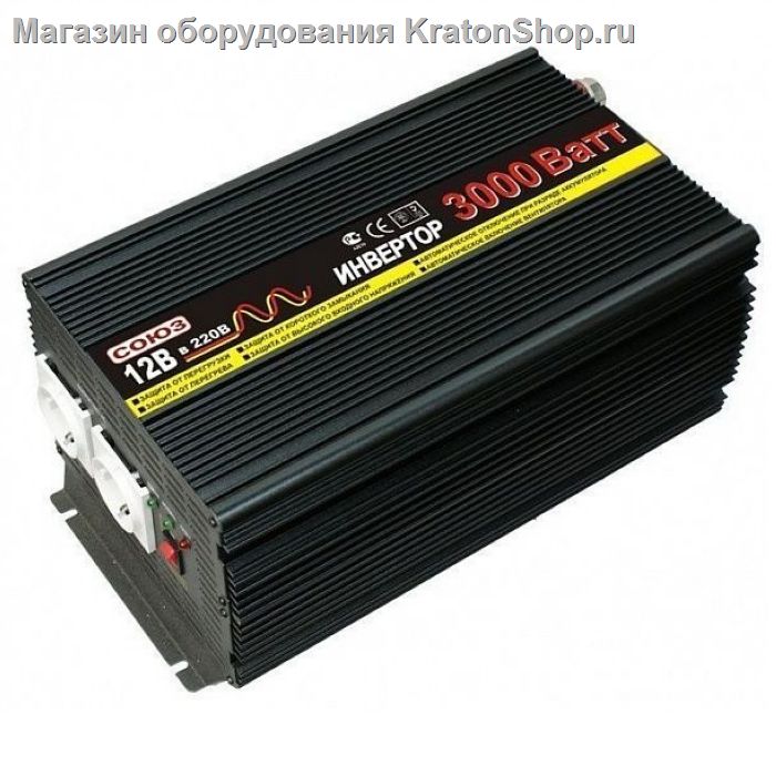 Инвертор автомобильный Союз PI-3000W 12V