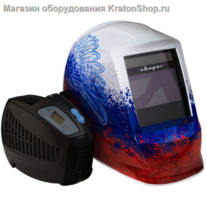 Маска сварщика Сварог AS-4001F Патриот с устройством подачи воздуха Р-1004