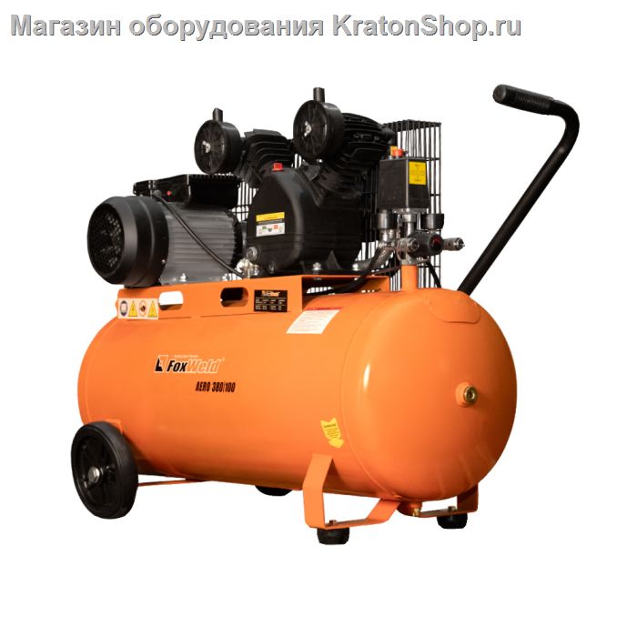 Компрессор с ременной передачей FOXWELD AERO 380/100
