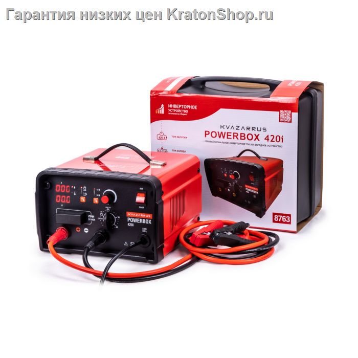 Пуско-зарядное устройство KVAZARRUS PowerBox 420i, пластиковый кейс