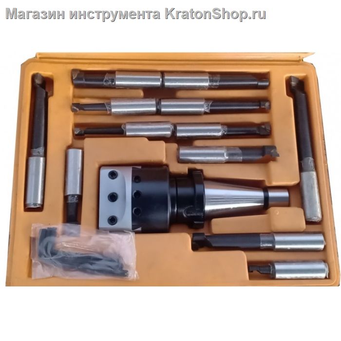 Расточная головка конус ISO30 (с набором расточных резцов из 12 шт.)