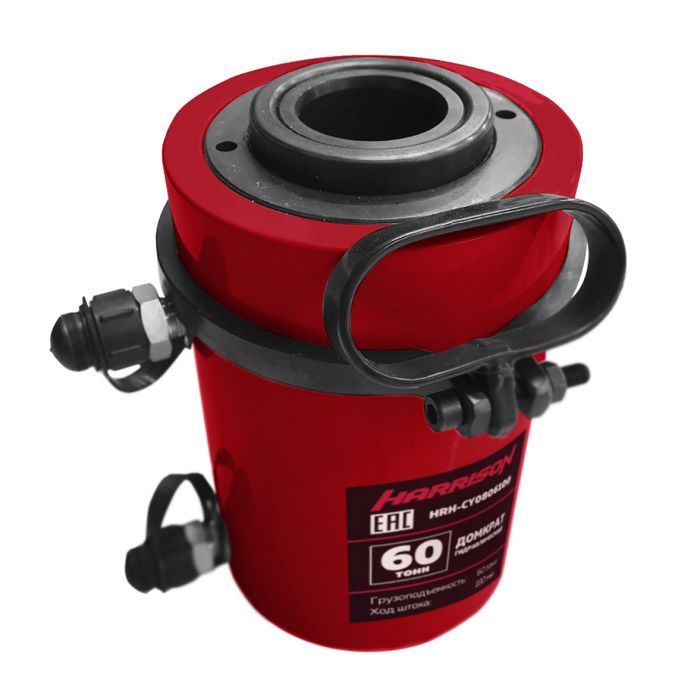 Домкрат с полым штоком Harrison HRH-CY0806100 (с гидравлическим возвратом)