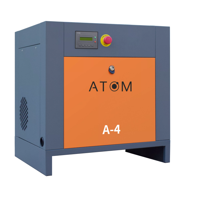 Компрессор винтовой АТОМ А-4 10 бар с частотным преобразователем
