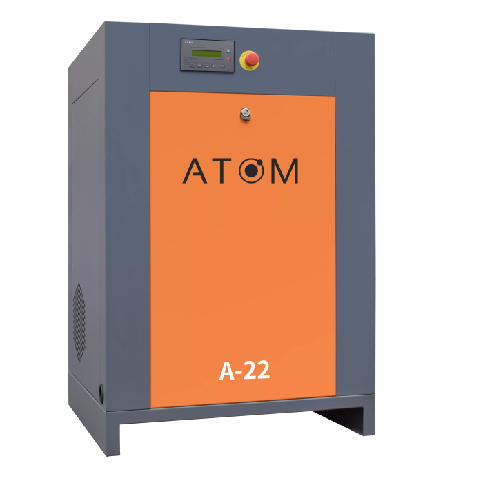 Компрессор винтовой АТОМ А-22 10 бар с частотным преобразователем