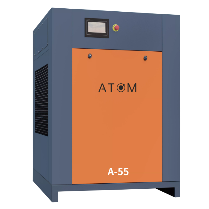 Компрессор винтовой АТОМ А-55 8 бар с частотным преобразователем