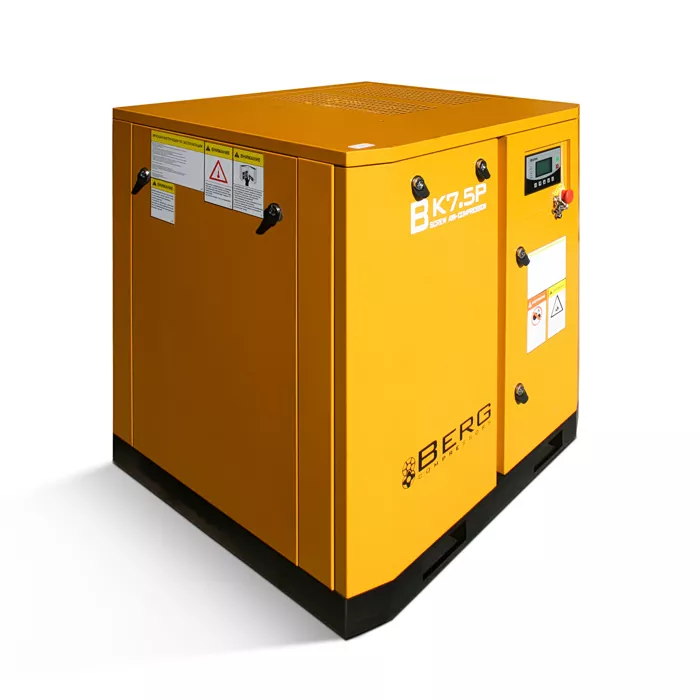 Компрессор винтовой BERG ВК-7.5Р 7 бар с частотным преобразователем