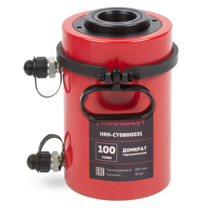 Домкрат с полым штоком Harrison HRH-CY0800032 (с гидравлическим возвратом)