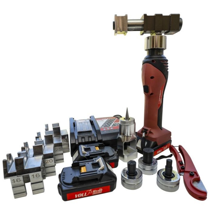 Электрический гидравлический аксиальный пресс VOLL V-PexPress EH32-2AKKU, набор 16-32мм