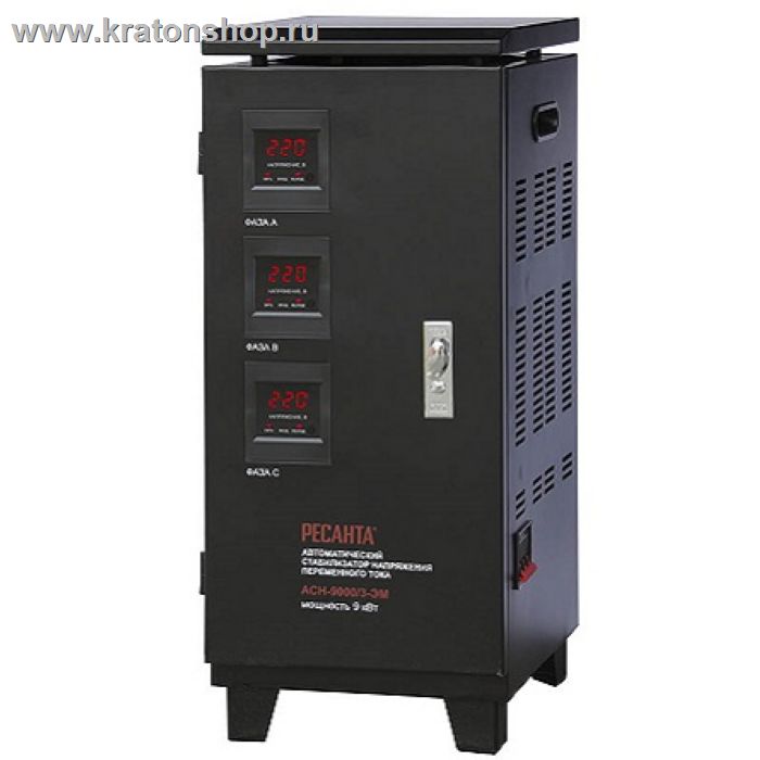 Стабилизатор электромеханический трехфазный Ресанта АСН- 9 000/3