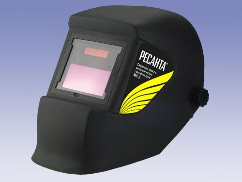 Сварочная маска Ресанта МС-2 Черная питание (батарея) Солнечная и литиевая
