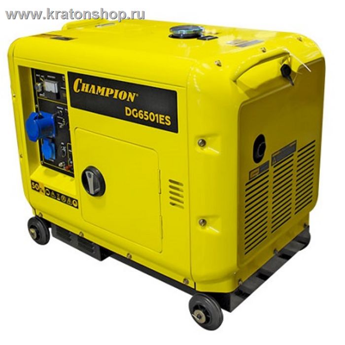 Электрогенератор дизельный Champion DG6501ES +ATS с блоком автозапуска - фото