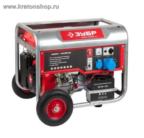 Генератор бензиновый Зубр ЗЭСБ-4500-ЭНА, с блоком автоматического ввода резерва (ATS)