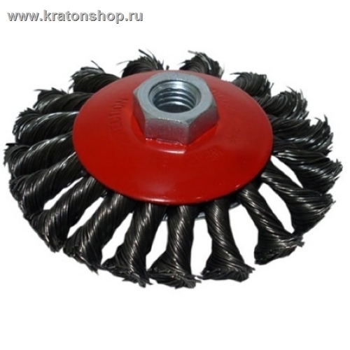 Щетка д/УШМ М14/100мм выгнутая сталь витая (1)