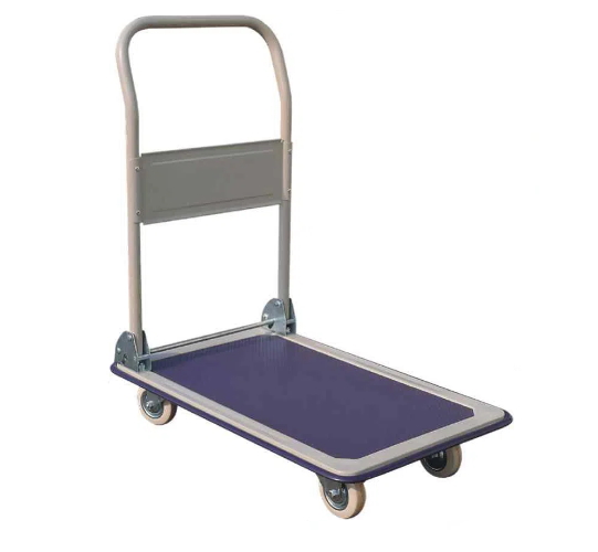 Тележка платформенная пластиковая 200 кг TOR PH200P (480x740) со складной ручкой