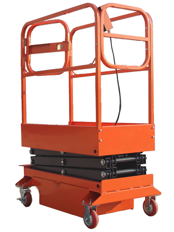 Подъемник ножничный передвижной аккумуляторный 240 кг, 3,9/5,9 м, 12/100 В/Ач TOR GTJY DC