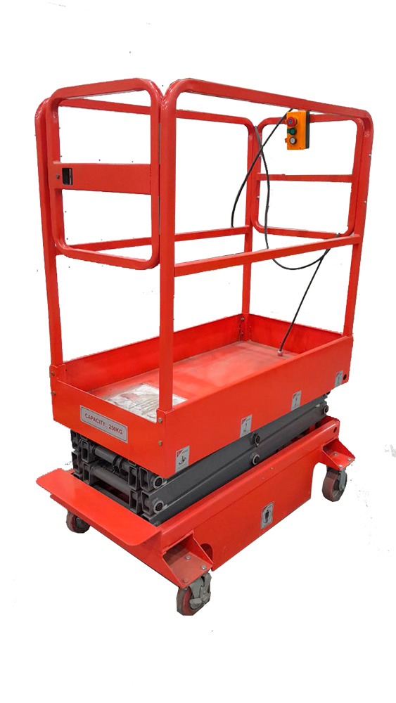 Подъемник ножничный передвижной аккумуляторный 240 кг, 3/5 м, 12/100 В/Ач TOR GTJY DC