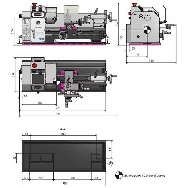 Станок токарный Optimum OPTIturn TU 2004V - фото
