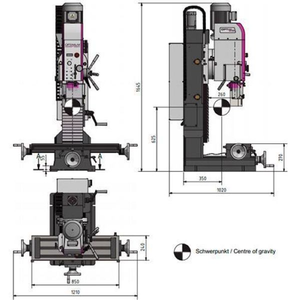 Сверлильно-фрезерный станок Optimum OPTImill MH 50 G - фото