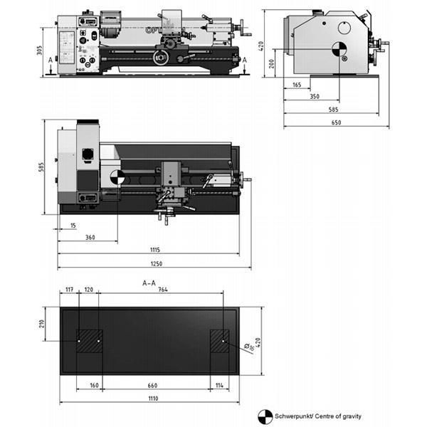 Станок токарный Optimum OPTIturn TU 2506V - фото