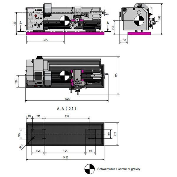 Станок токарный Optimum OPTIturn TU 3008V Vario - фото