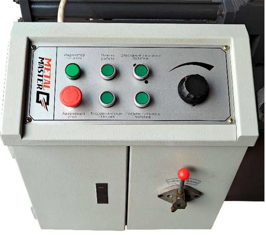 Двухколонный полуавтоматический ленточнопильный станок Metal Master MGH-350E - фото