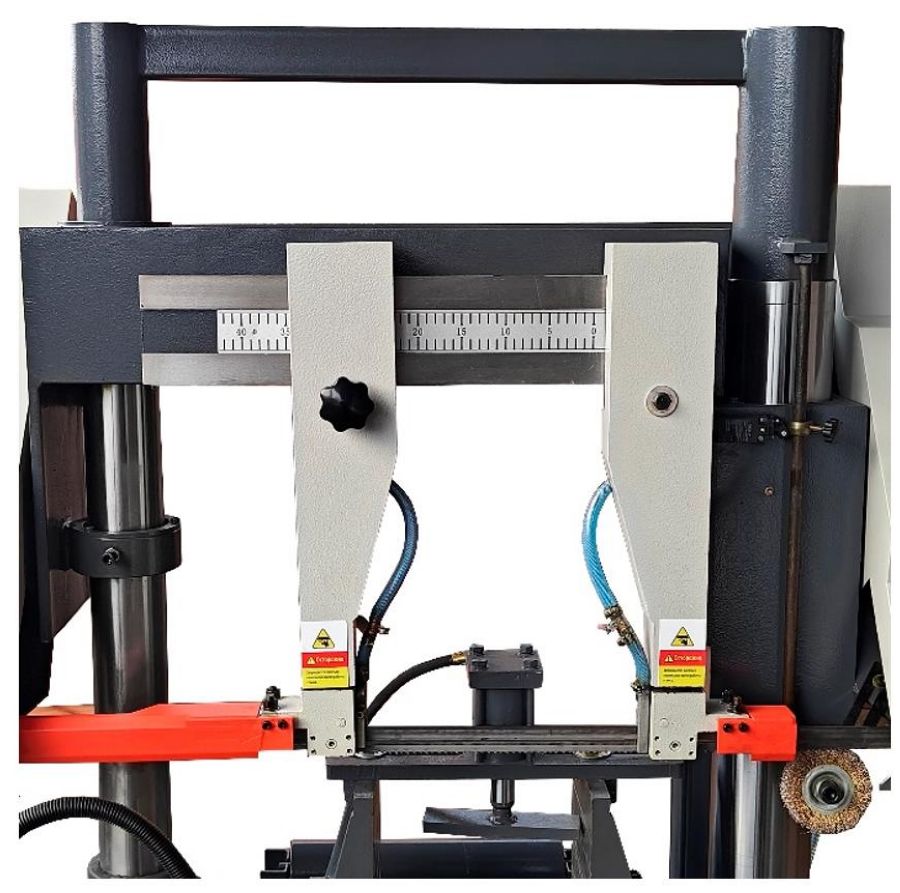 Двухколонный полуавтоматический ленточнопильный станок Metal Master MGH-350E - фото