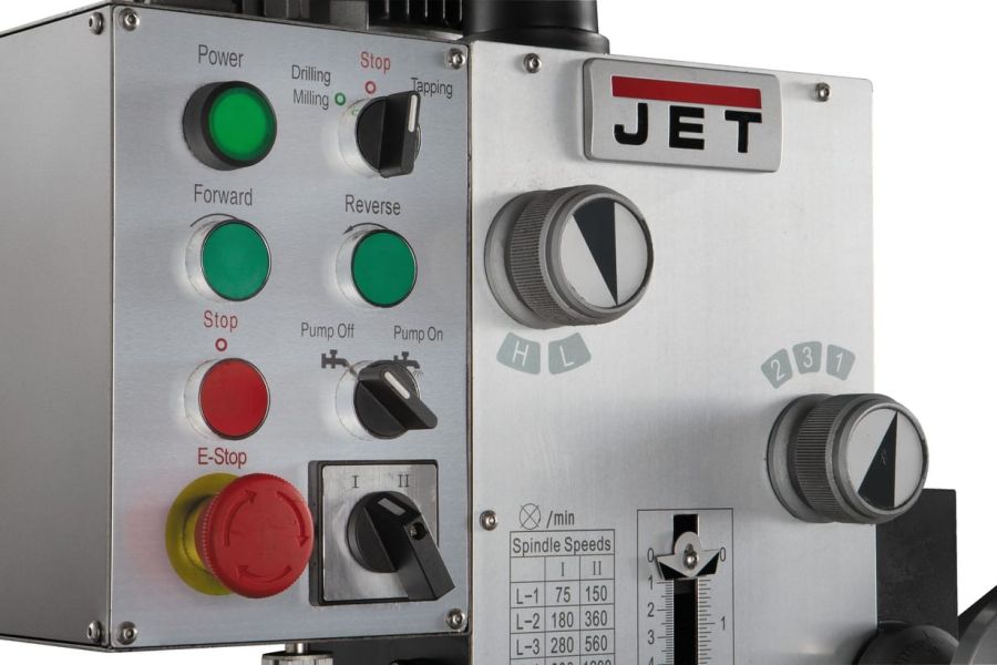 Редукторный фрезерно-сверлильный станок JET JMD-45LPFD - фото