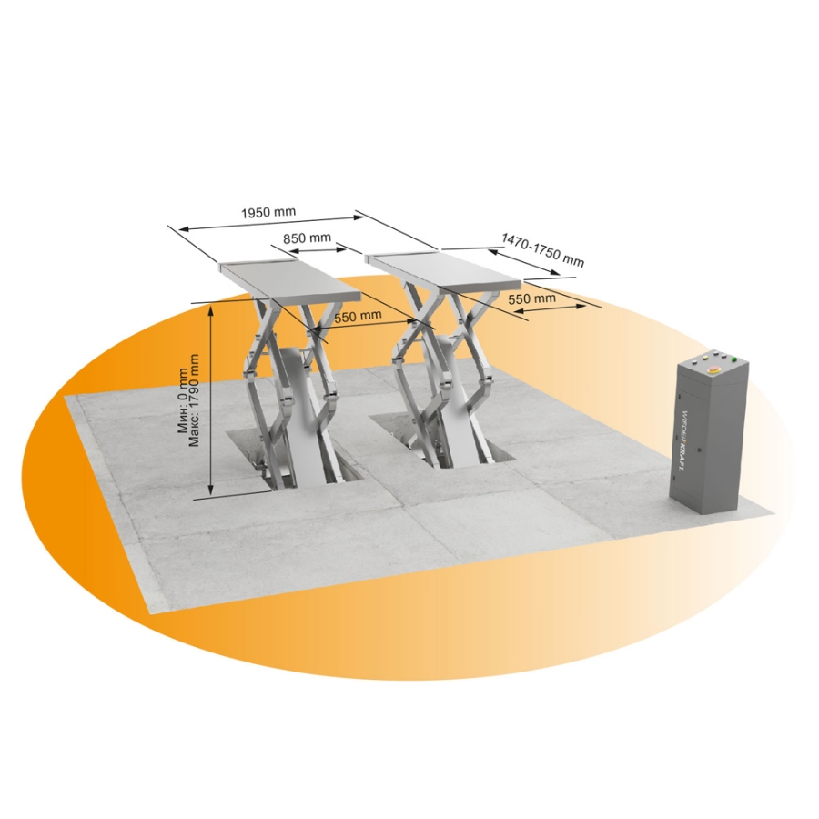 Ножничный подъемник Wieder Kraft WDK-504 - фото