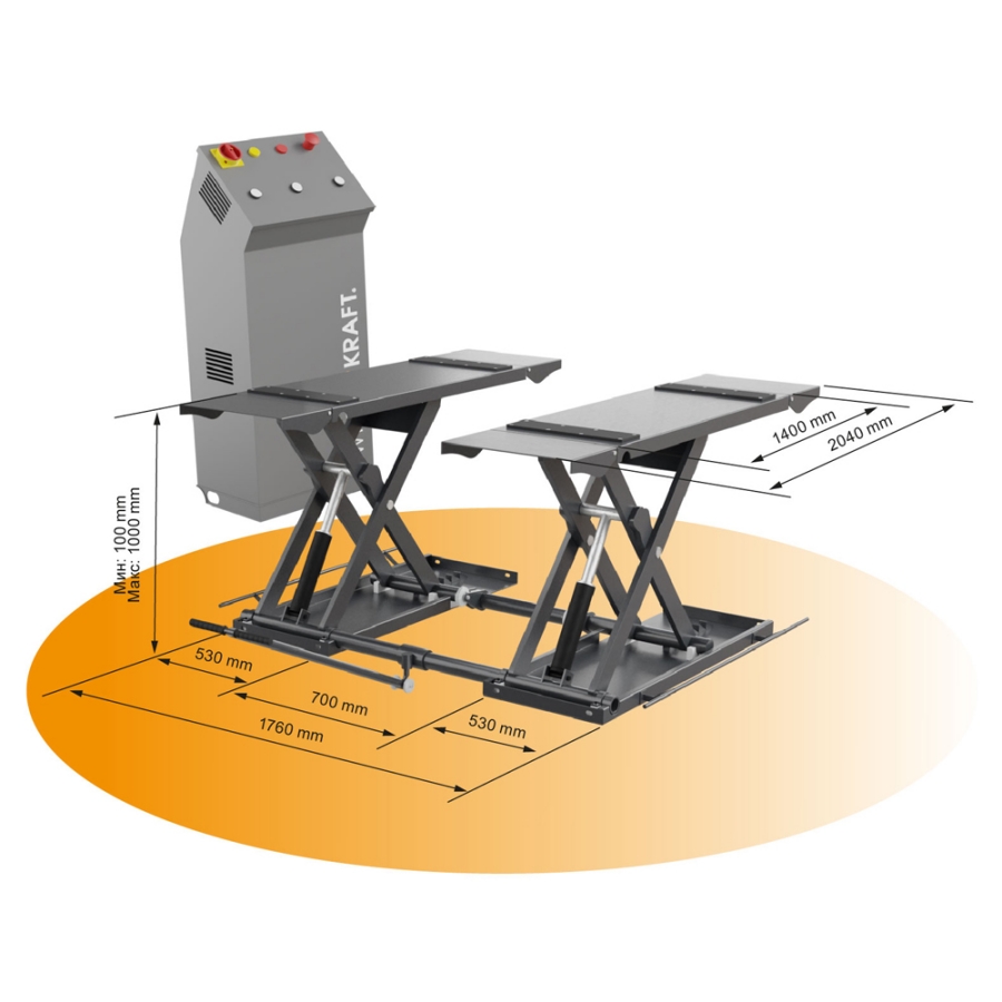 Ножничный подъемник Wieder Kraft WDK-505Z - фото