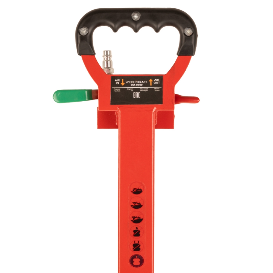 Домкрат подкатной пневматический WiederKraft WDK-81813D - фото